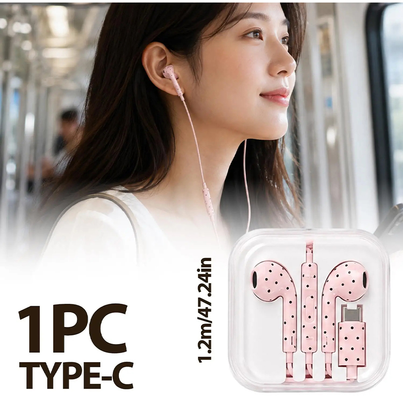سماعات أذن من النوع C بنمط نقا - مراجعة Usb C Earphone وسعره