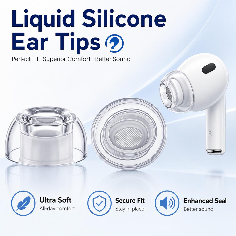 1/2/3 أزواج من أغطية الأذن الم - مراجعة Silicone Ear Tip Replacement وسعره