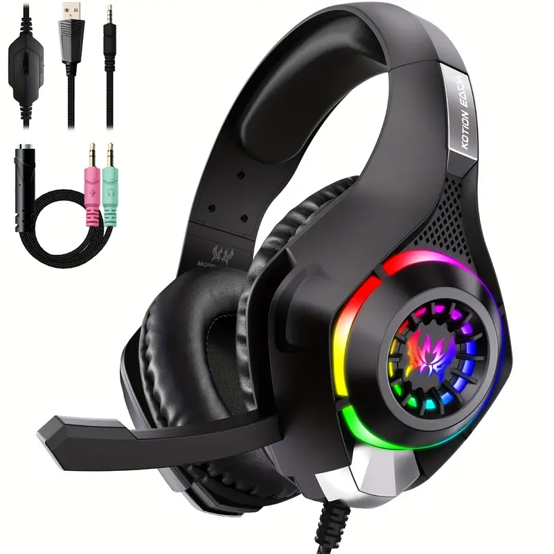 سماعة رأس للألعاب متوافقة مع ا - مراجعة Gaming Headset Rgb وسعره